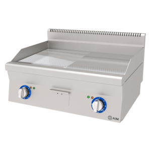 ELECTRICAL GRILLS - 1/2 RIBBED 1/2 SMOOTH SURFACE - CHROME - AIM AEI66-NDK