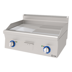 ELECTRICAL GRILLS - 1/2 RIBBED 1/2 SMOOTH SURFACE - CHROME - AIM AEI86-NDK