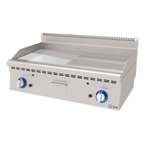 GAS GRILLS - 1/2 RIBBED 1/2 SMOOTH SURFACE - CHROME - AIM AGI106-NDK
