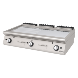 GAS GRILLS - 1/2 RIBBED 1/2 SMOOTH SURFACE - CHROME - AIM AGI127-NDK