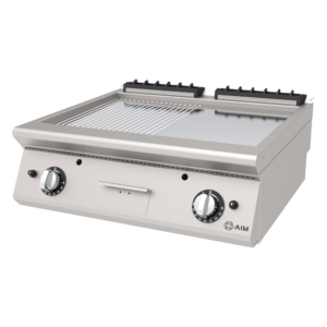GAS GRILLS - 1/2 RIBBED 1/2 SMOOTH SURFACE - CHROME - AIM AGI67-NDK