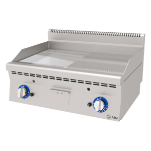 GAS GRILLS - 1/2 RIBBED 1/2 SMOOTH SURFACE - CHROME - AIM AGI86-NDK