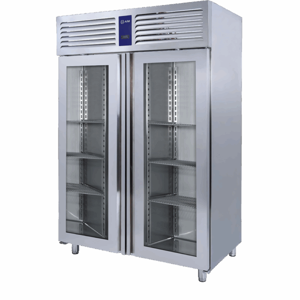 VERTICAL TYPE REFRIGERATORS - W/2 GLASS DOORS - AIM 14GR4-G