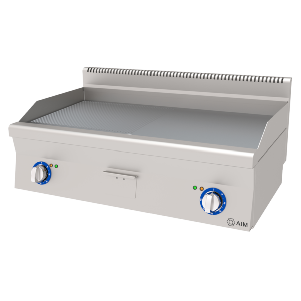 1/2 NERVÜRLÜ 1/2 DÜZ PLEYT ELEKTRİKLİ IZGARA - AIM AEI106-ND