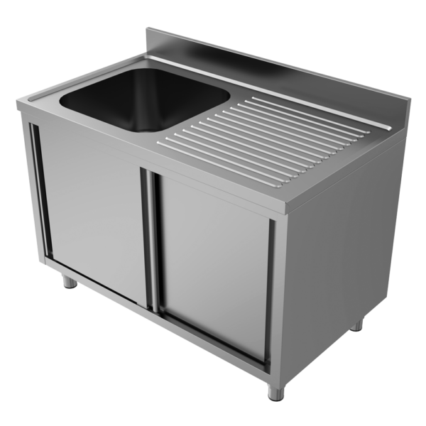 SINK WITH SLIDING DOORS AND SPACE FOR DISHWASHER - SWS-1207085-1RS
