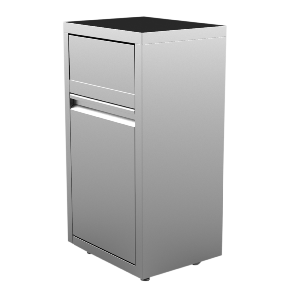 PASLANMAZ ÇELİK ÇÖP KOVASI - TC-2 - 90L