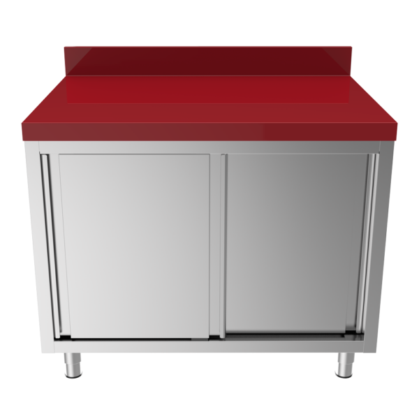 POLYETHYLENE WORKTABLE - WITH SLIDING DOORS - WTFS-1407085